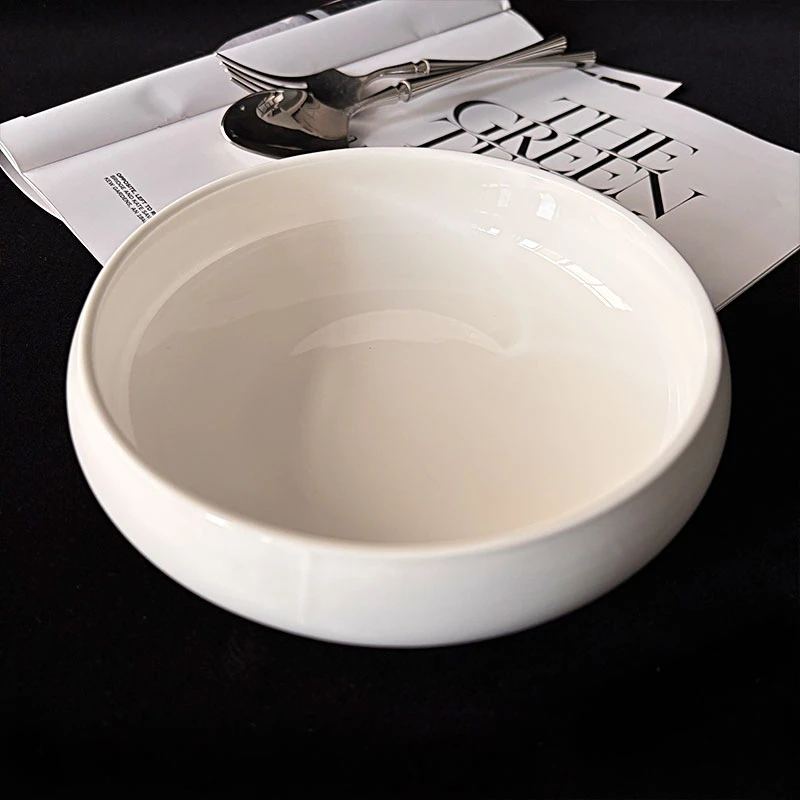 6寸泡菜碗高颜值沙拉碗手工创意甜品碗简约大号日式纯白