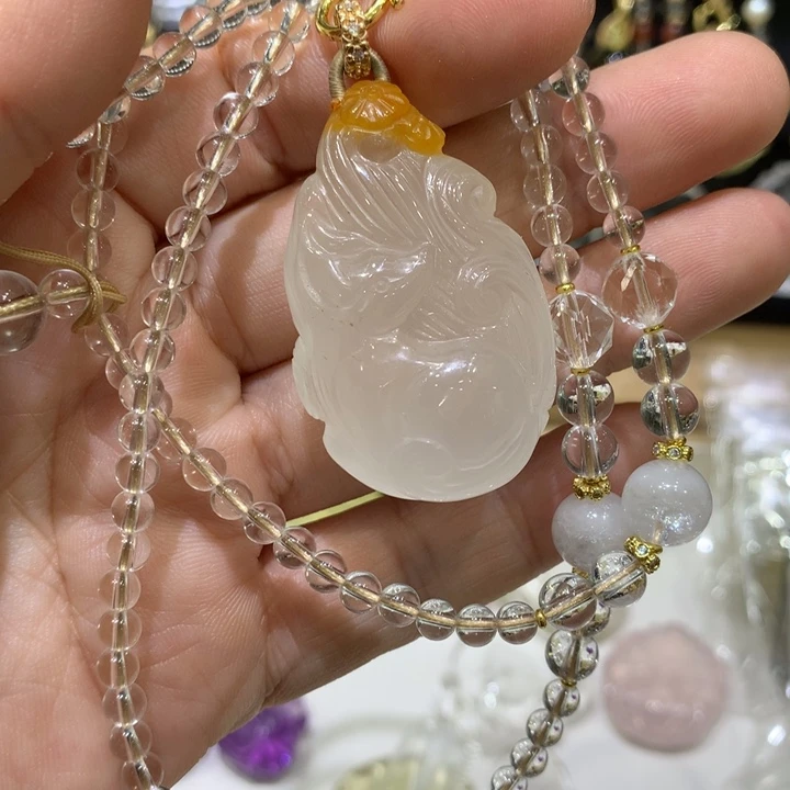 未镶嵌颈饰水晶米***S天然