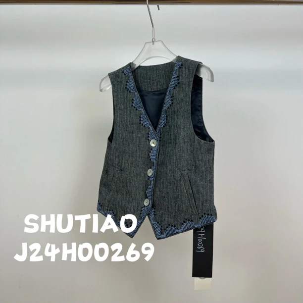 【SHUTIAO】2024秋冬：新款小众设计款马甲J24H00269