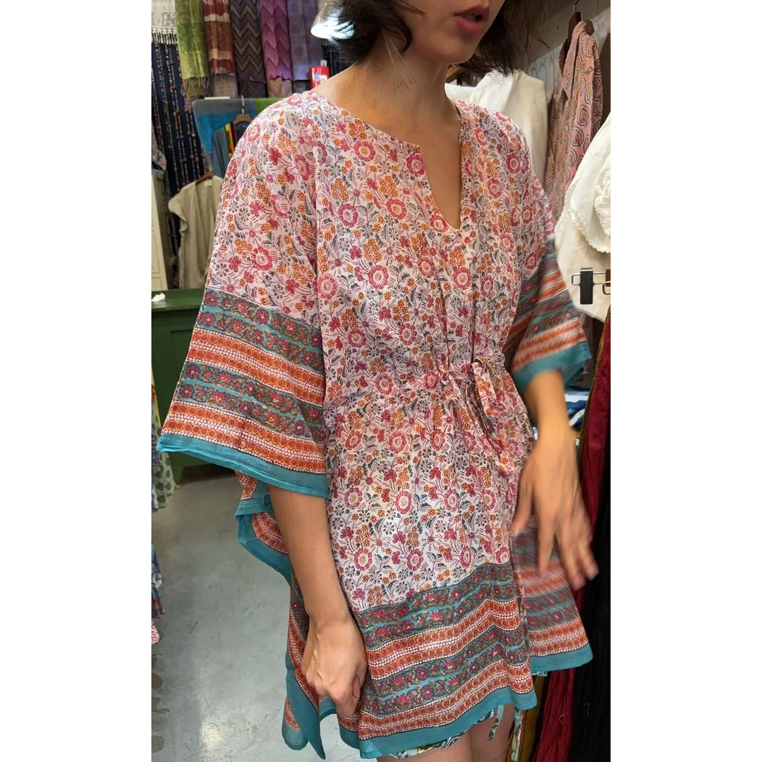 Taya 2025泰国清迈直邮新款汉麻连衣裙