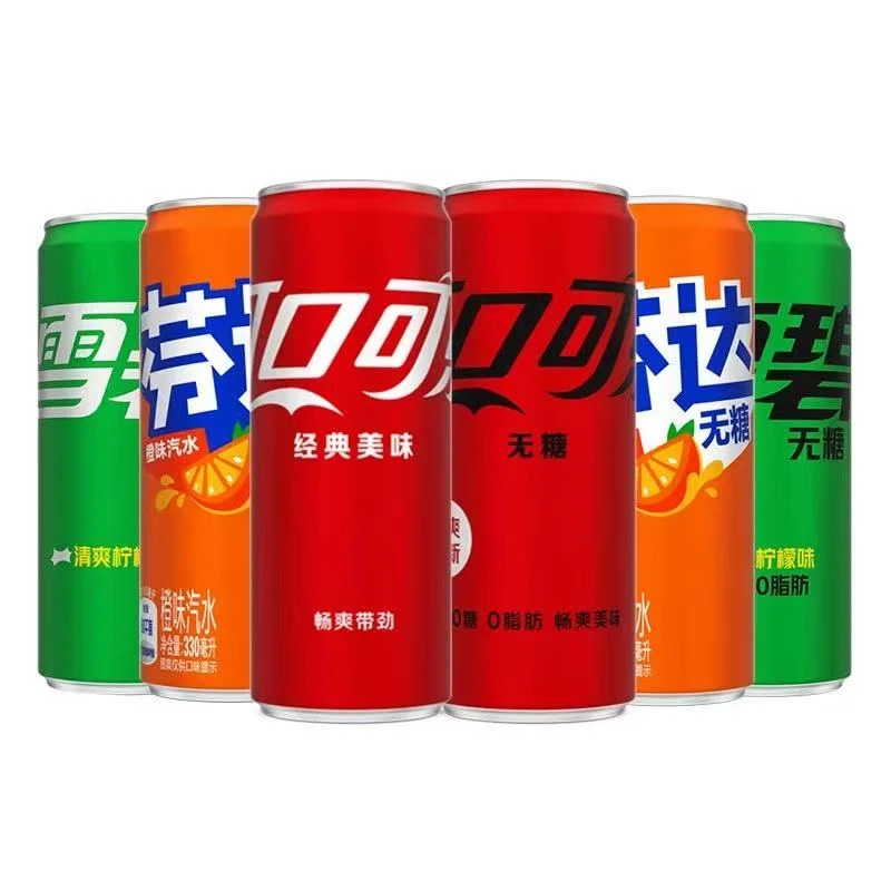 【到手24罐】可口可乐雪碧芬达混合口味无糖可乐芬达无糖碳酸饮料