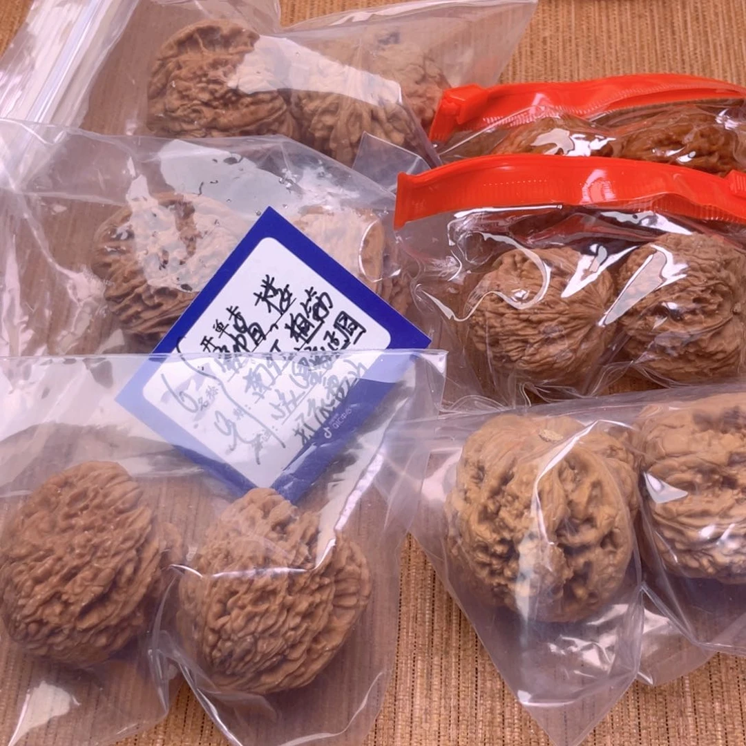 文玩核桃把件6号组合6对带练手粗筋