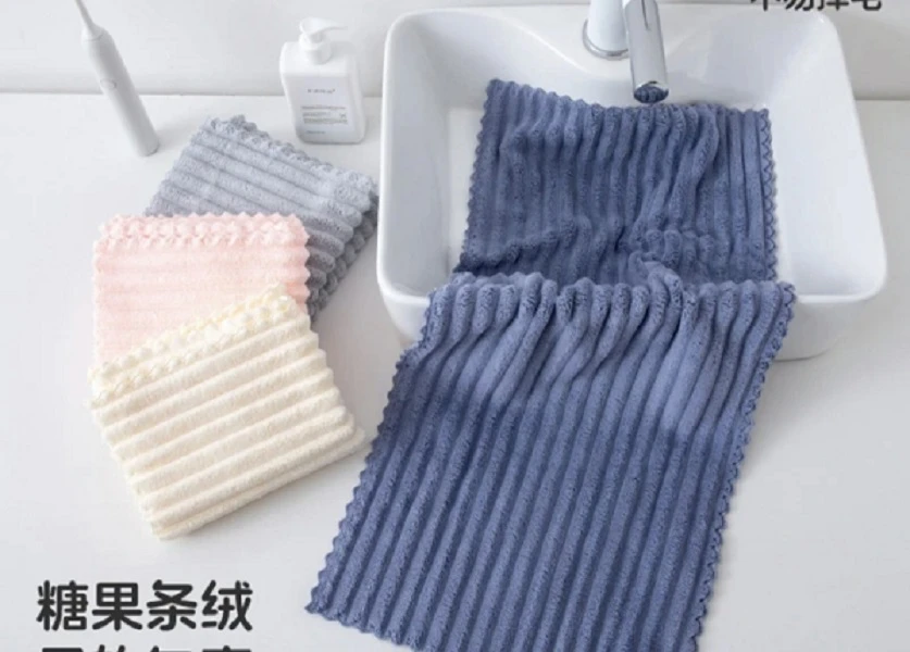 不包边毛巾一条26*45CM脸家用吸水速干不易毛颜色随机