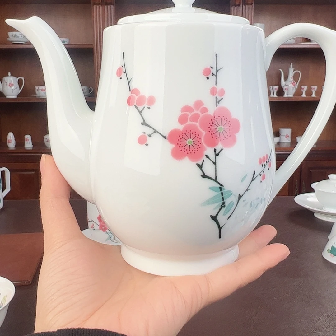 瓷翠竹红梅石榴壶（福利款）