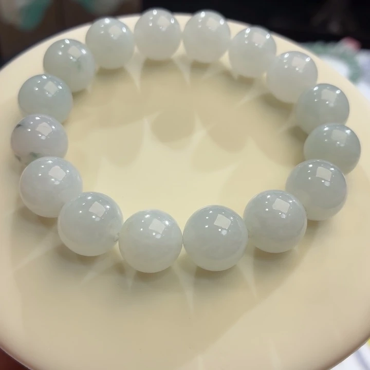 翡翠未镶嵌手链冰胶蓝卡13
