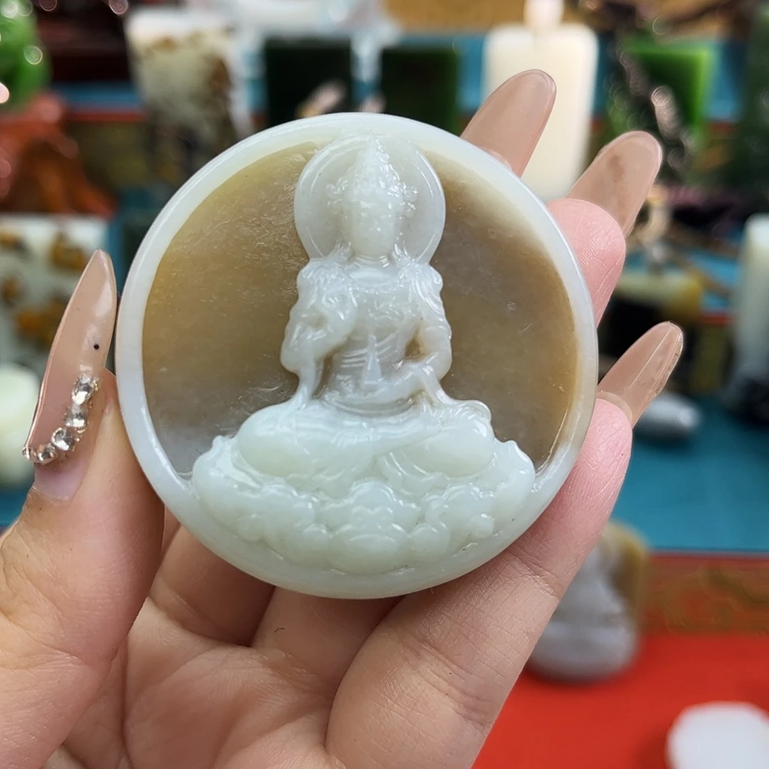 和田玉未镶嵌车挂