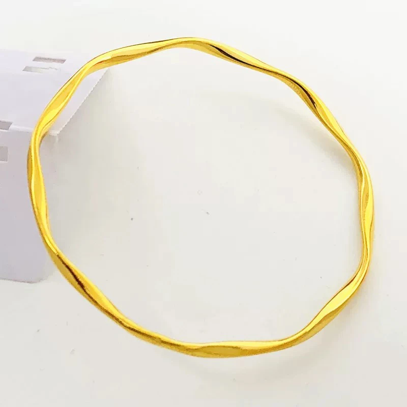 铜合金手镯 素圈莫比乌斯金手环 爱无尽循环 时尚百搭仙女ins