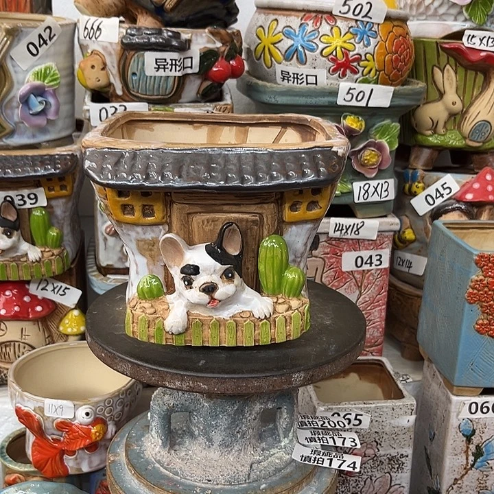 粗陶材质多肉花盆