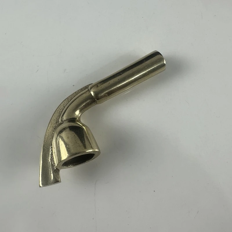 黄铜带冠烟锅 带鼻带溜子旱烟斗 敲烟灰专用斗