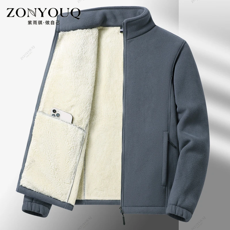 羊羔绒卫衣男秋冬抓绒衣摇粒绒加厚保暖防风户外运动休闲大码外套
