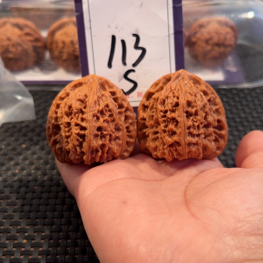 把件文玩核桃113号三角疆尺寸43全品
