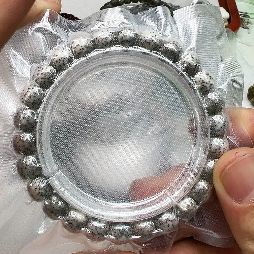 星月菩提手串81灭火糯冰月留白石玉星月菩提单圈98