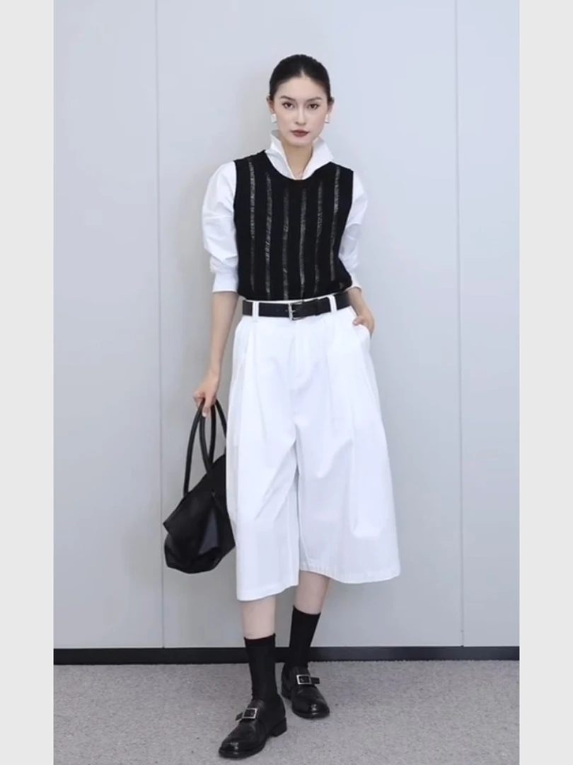 早秋韩系氛围感巨好看高级感2025超火小个子穿搭一整套减龄套装女