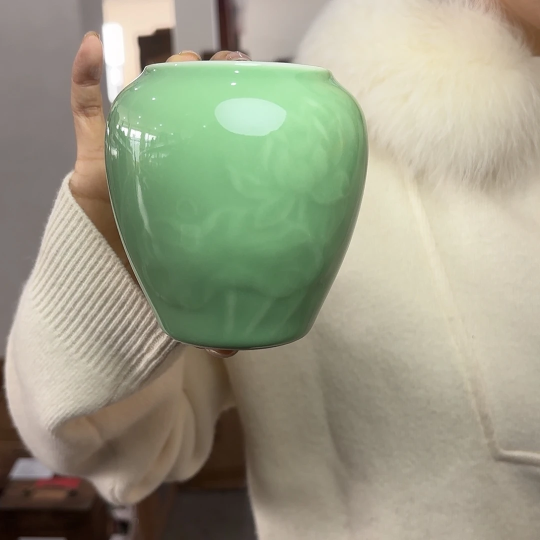 龙泉云间青瓷小米茶器