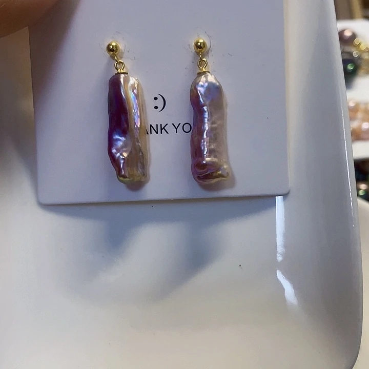 淡水珍珠耳饰银S925镶嵌