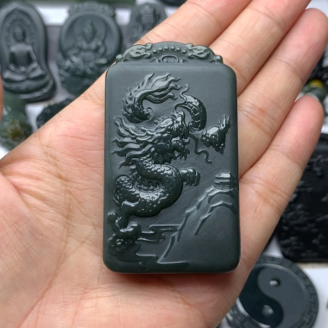 【闪购商品】颈饰未镶嵌和田玉悟*双面雕刻