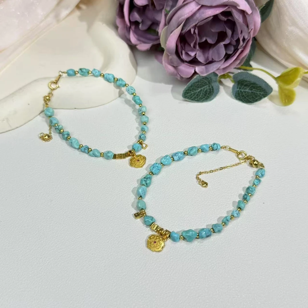 【铭记珠宝】绿松DIY随型手链16-DM225H251【多样性发一件】