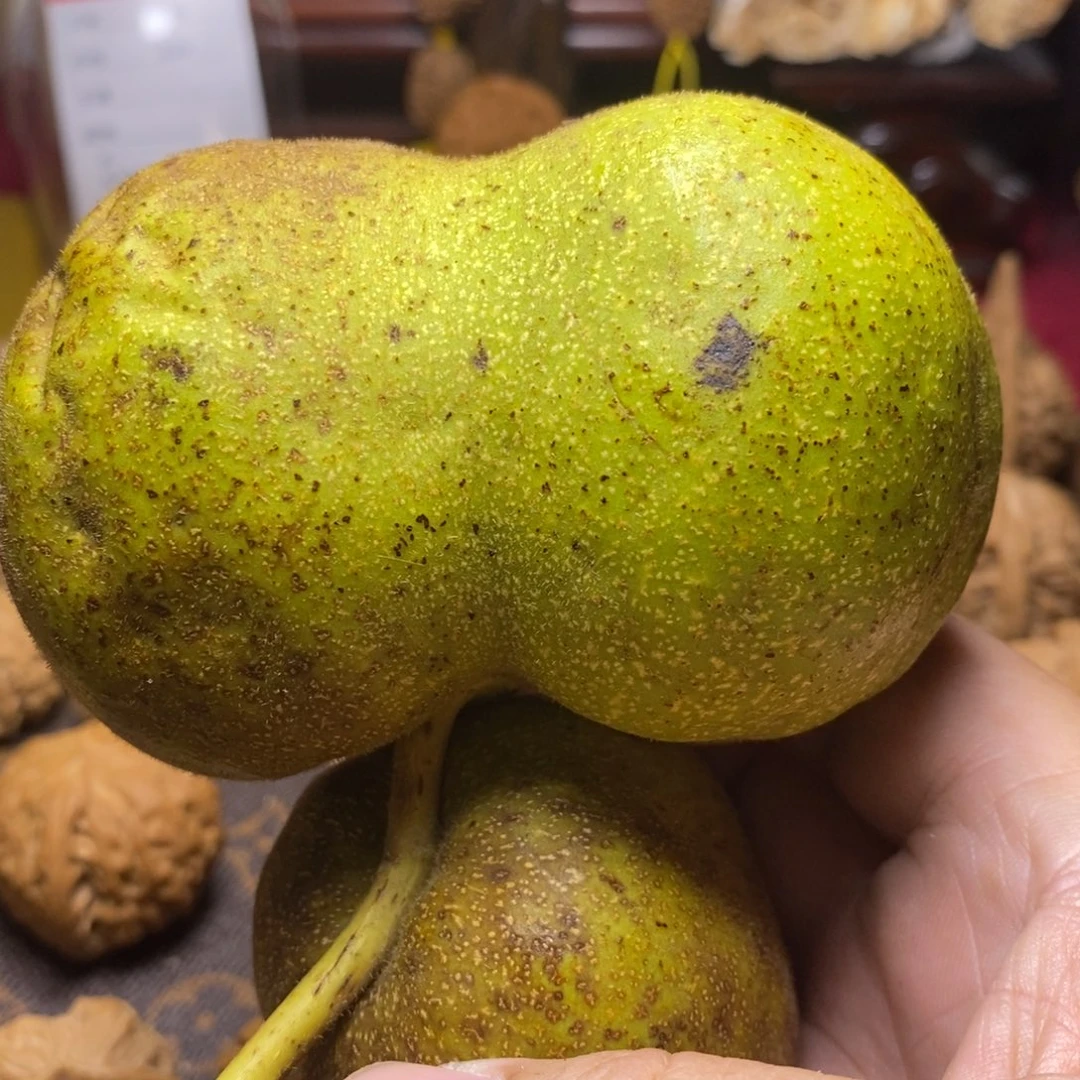 核桃把件四座楼青皮