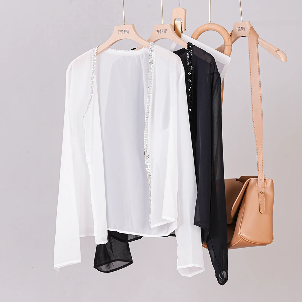 【岁莜】夏季小香风气质薄款开衫外搭防晒上衣女