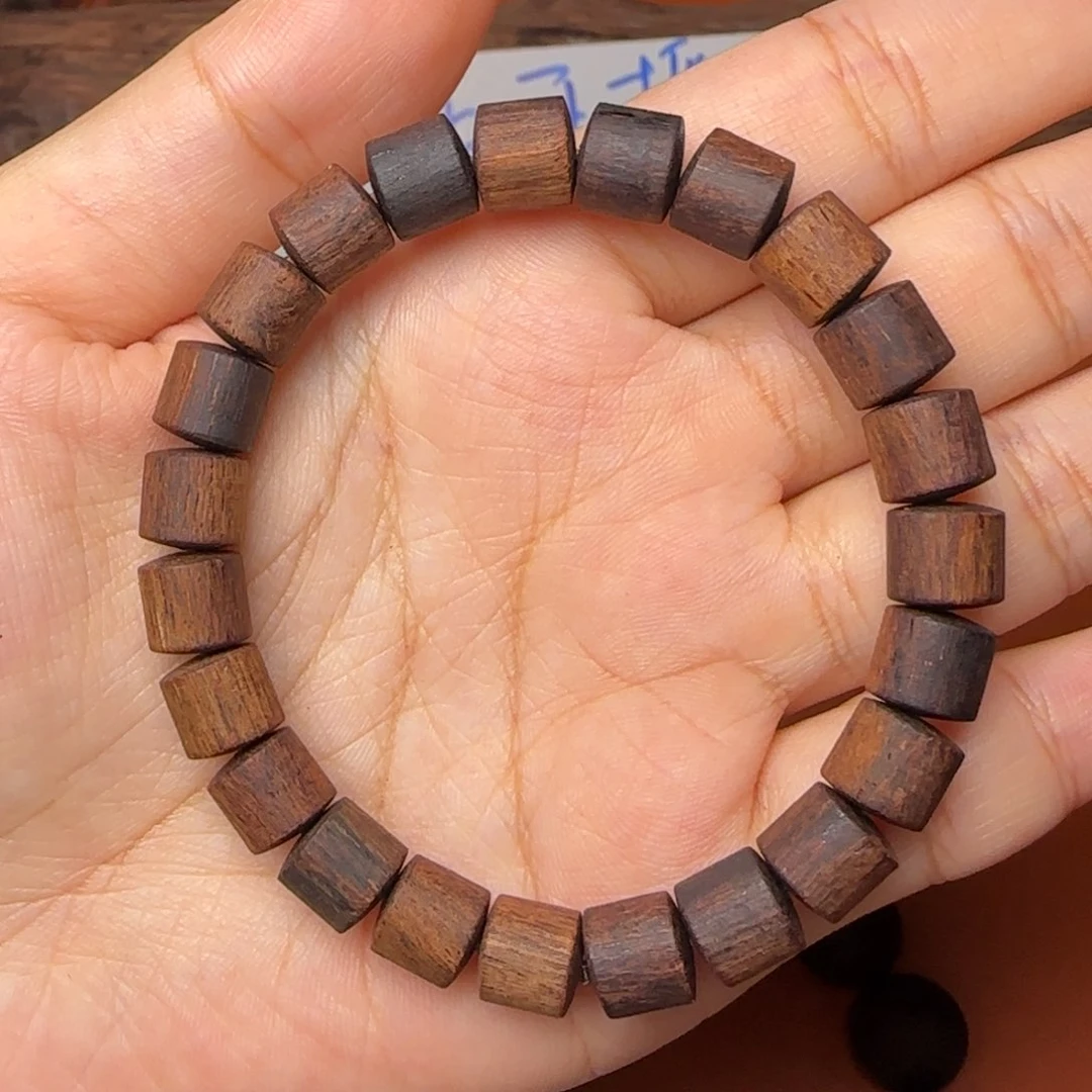 藤类降真香0.8单圈直切珠手串明黄油