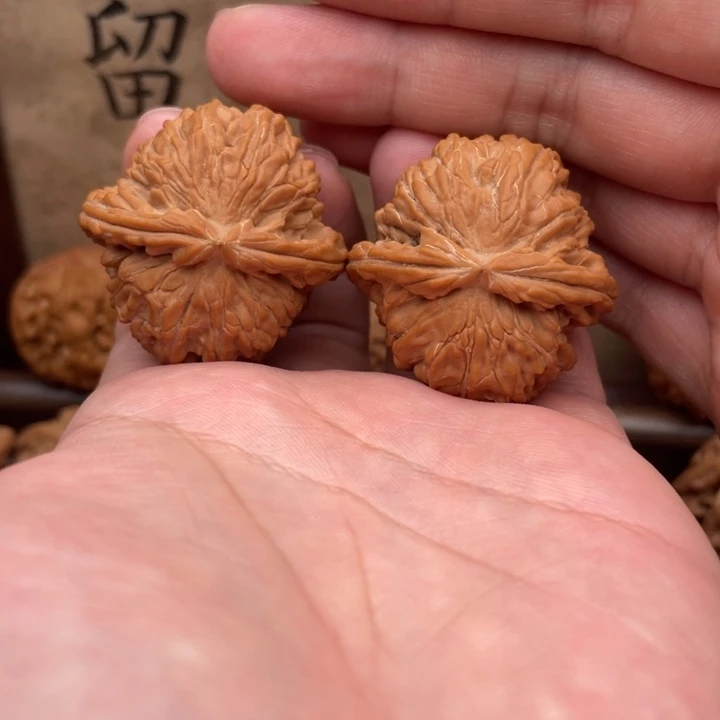 ღ***玊文玩核桃把件37白狮子