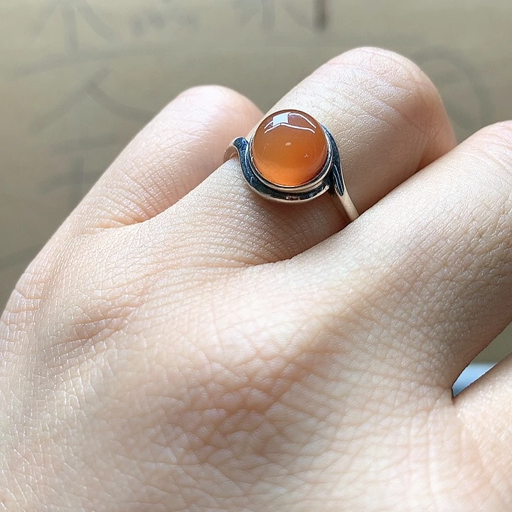 水晶水晶戒指银S925镶嵌