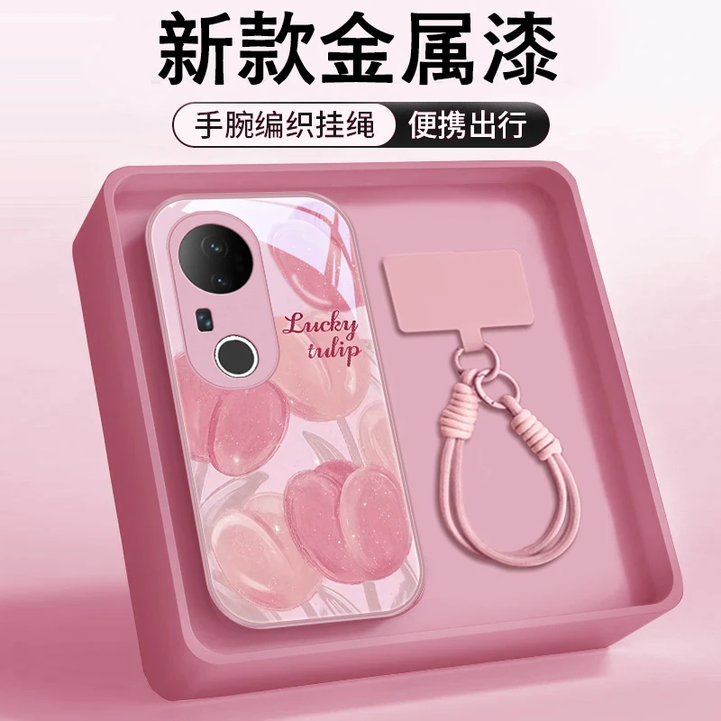 美郁金香适用vivoS20手机壳vivoS19pro玻璃s18防摔S20pro女款s19