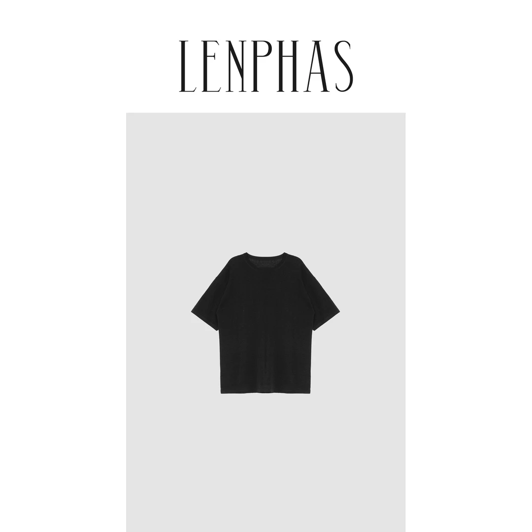 【LENPHAS】松弛软垂宽松针织T恤