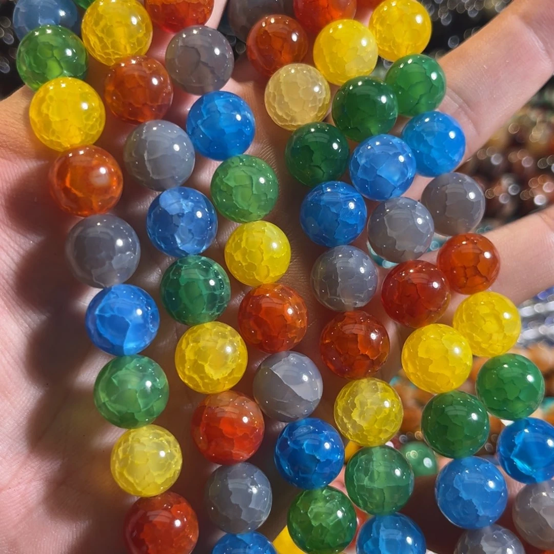 未镶嵌玛瑙/玉髓珠宝半成品多宝龙鳞玛瑙A货一条12mm