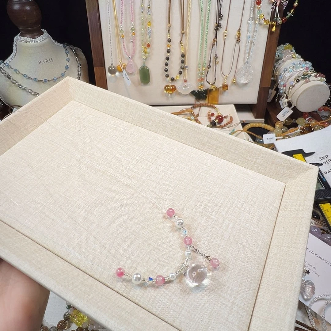 手链未镶嵌水晶莫粉kt925