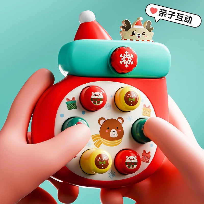 宝宝掌上迷你打地鼠按按乐婴儿童早教益智男女孩手指按压玩具趣味
