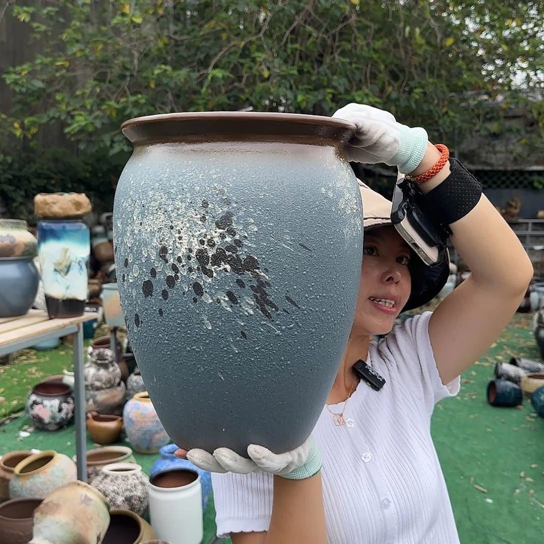 紫砂花盆王嫂花盆0727-692高35口25