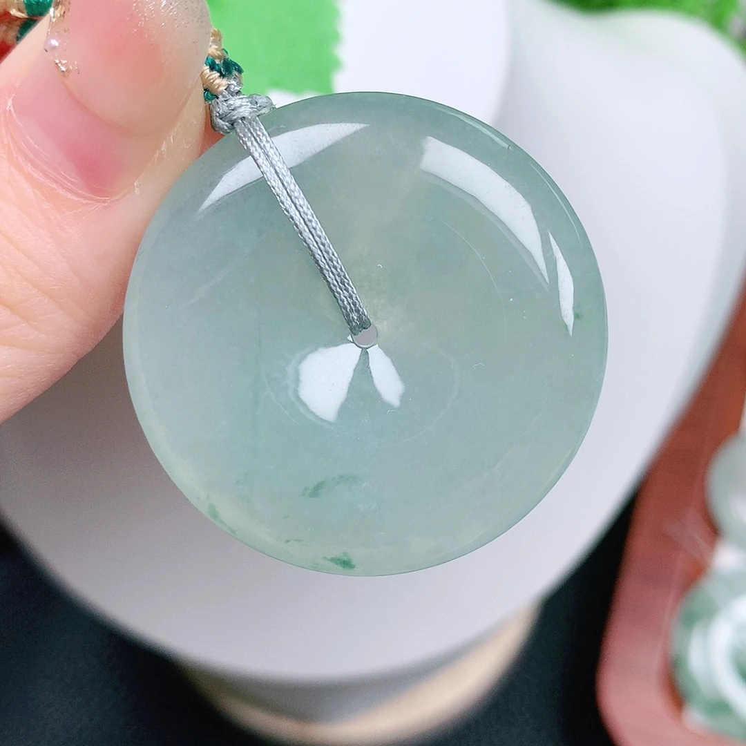 翡翠未镶嵌颈饰平安35.1-5.8