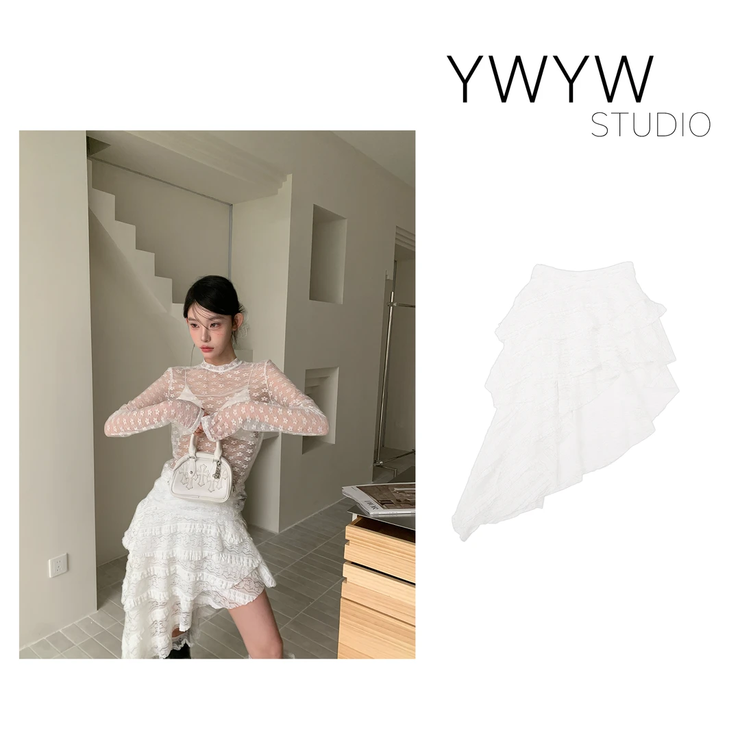 【YWYW25S/S】春季设计感多层不规则蛋糕修身裙3726