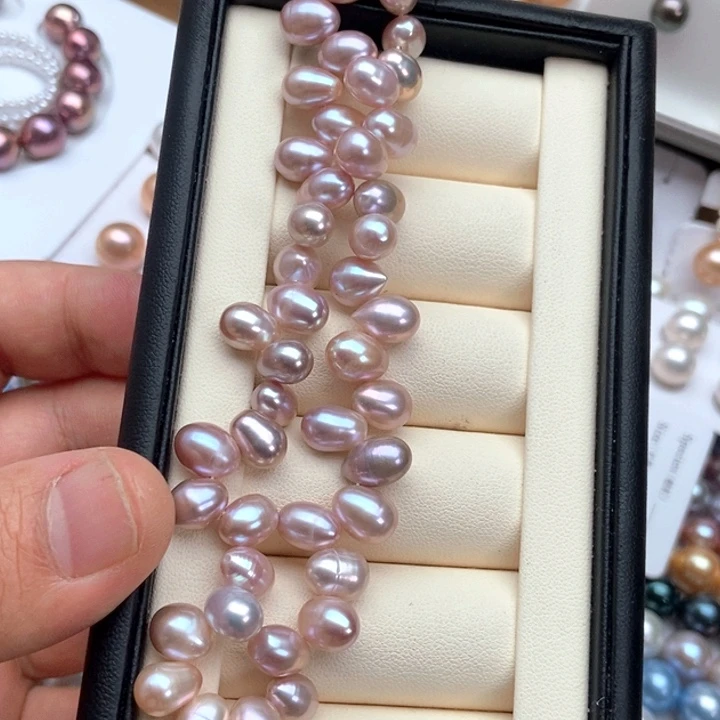 淡水珍珠颈饰银S925镶嵌