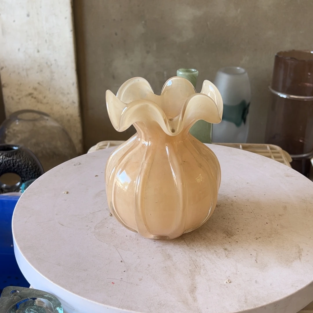 弘扬琉璃花器微瑕高度16