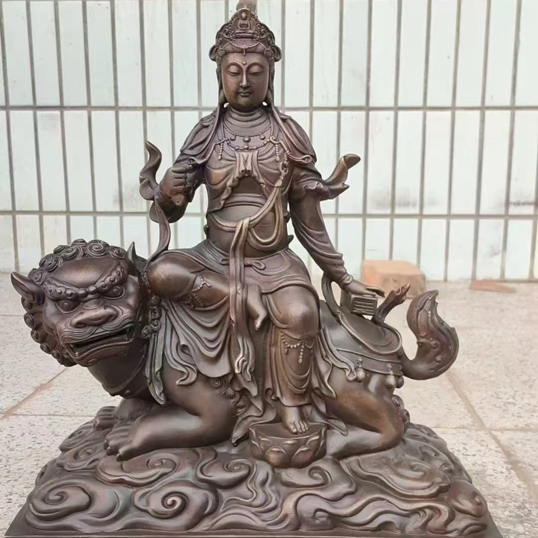纯铜文殊萨萨佛像