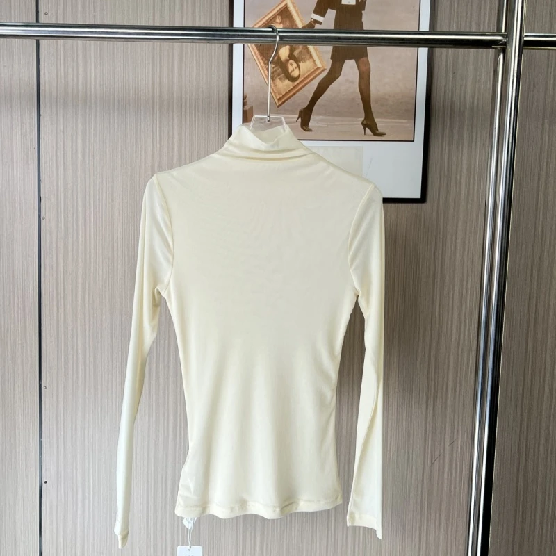 236撤柜GT莫代尔高领打底秋冬新款春秋2024显瘦长袖T恤打底衫上衣