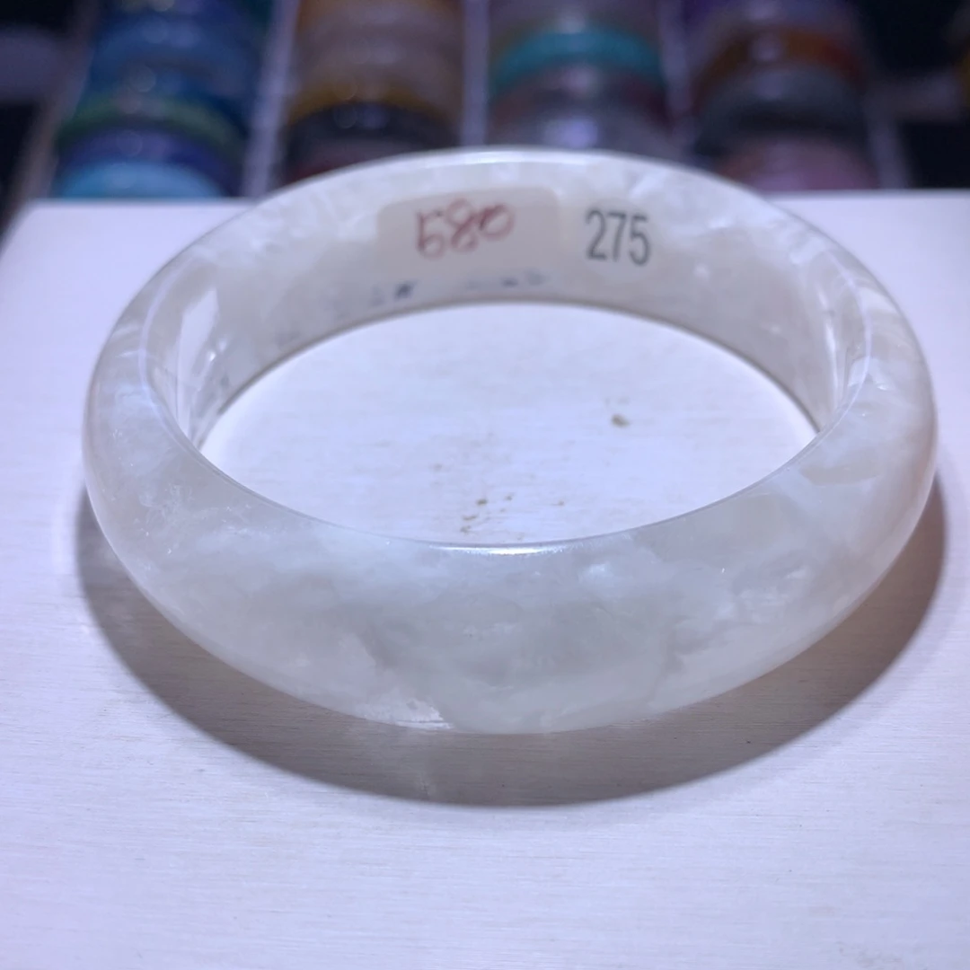银S925镶嵌水晶手镯雪花幽灵60.1圈275