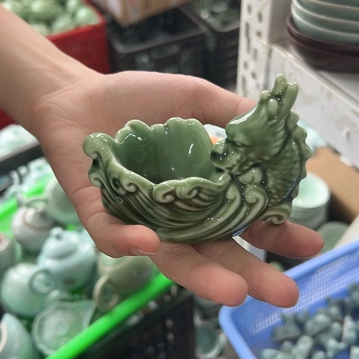 龙泉云间青瓷小米茶器