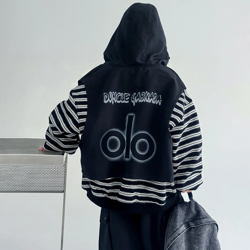 儿童装男童秋装假两件外套2025新款春秋款中大童帅气秋季男孩风衣