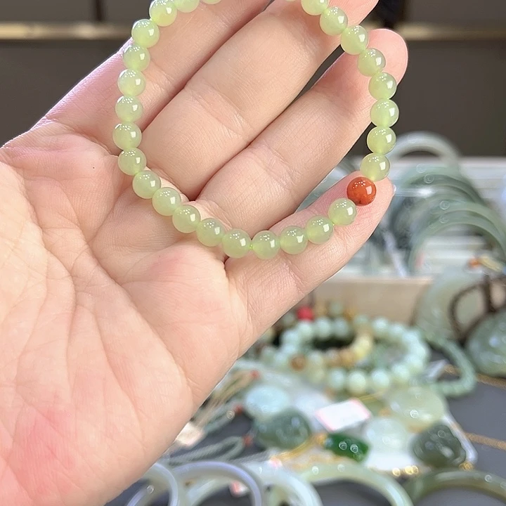 和田玉未镶嵌手串6mm