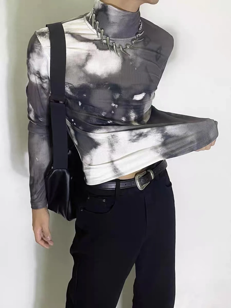 113黑印花打底衫