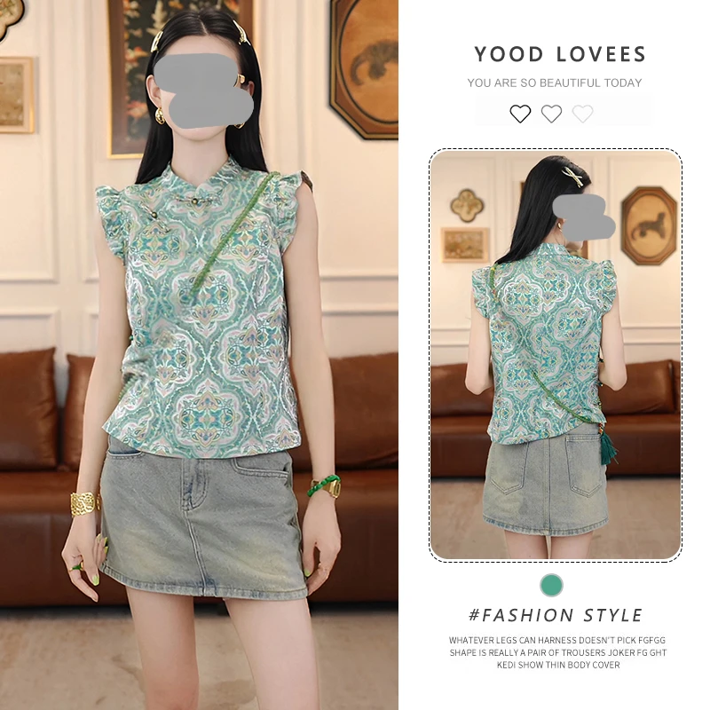 2025夏季新款通勤休闲风年轻端庄减龄气质复古改良唐装高级感衬衫