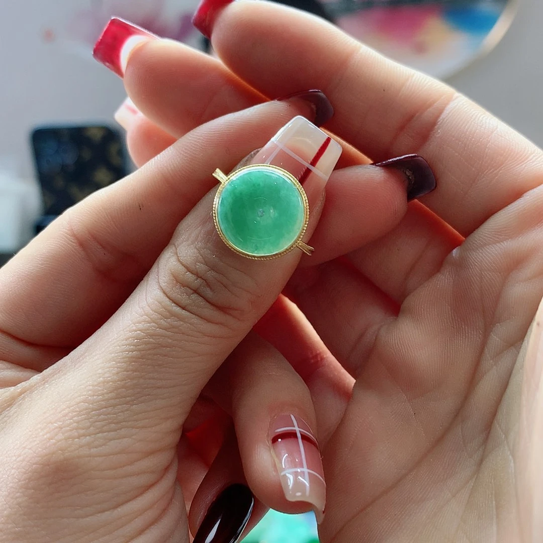 【闪购商品】翡翠戒圈银S925镶嵌，