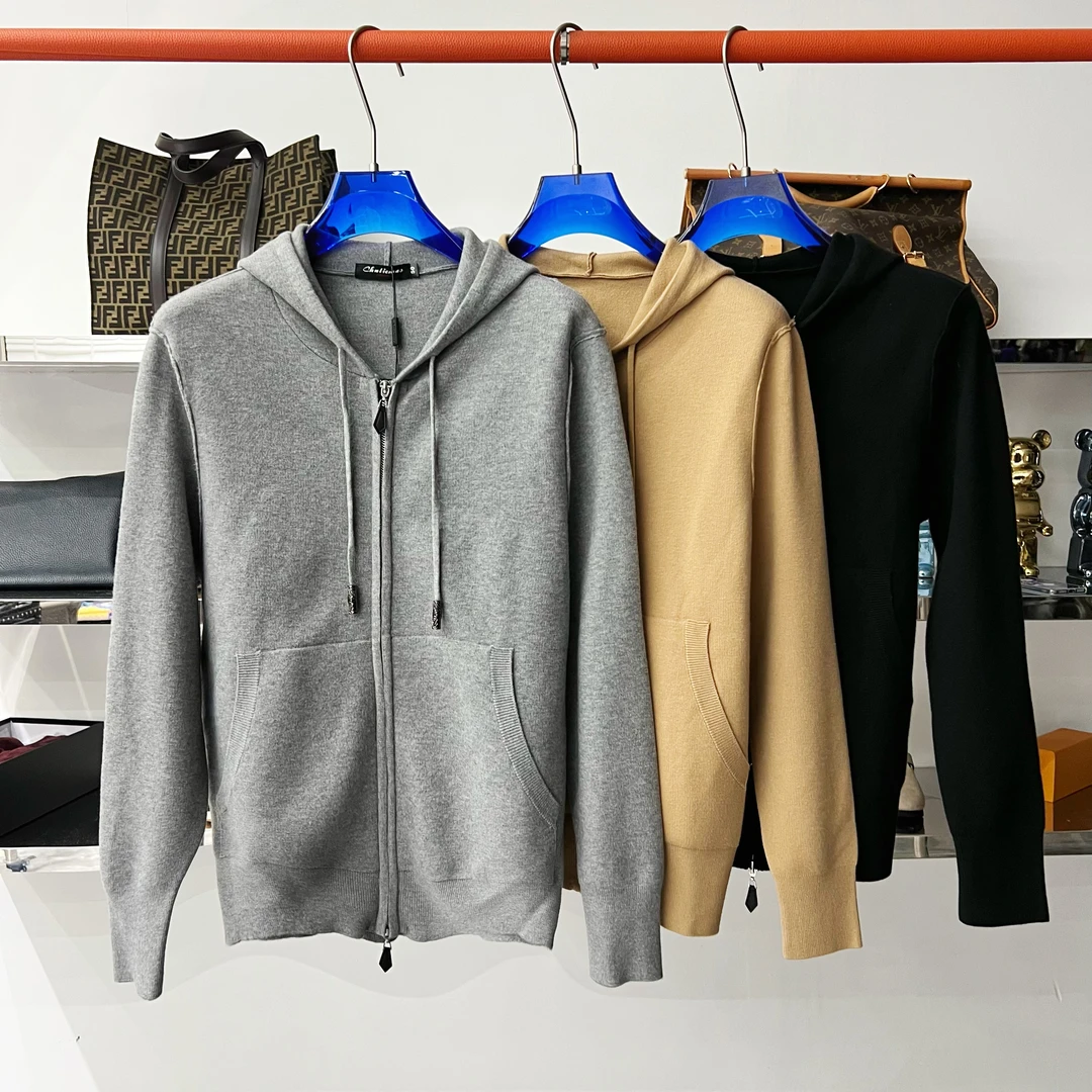 2025秋冬新款时髦欧货男士休闲正肩连帽外套-9801