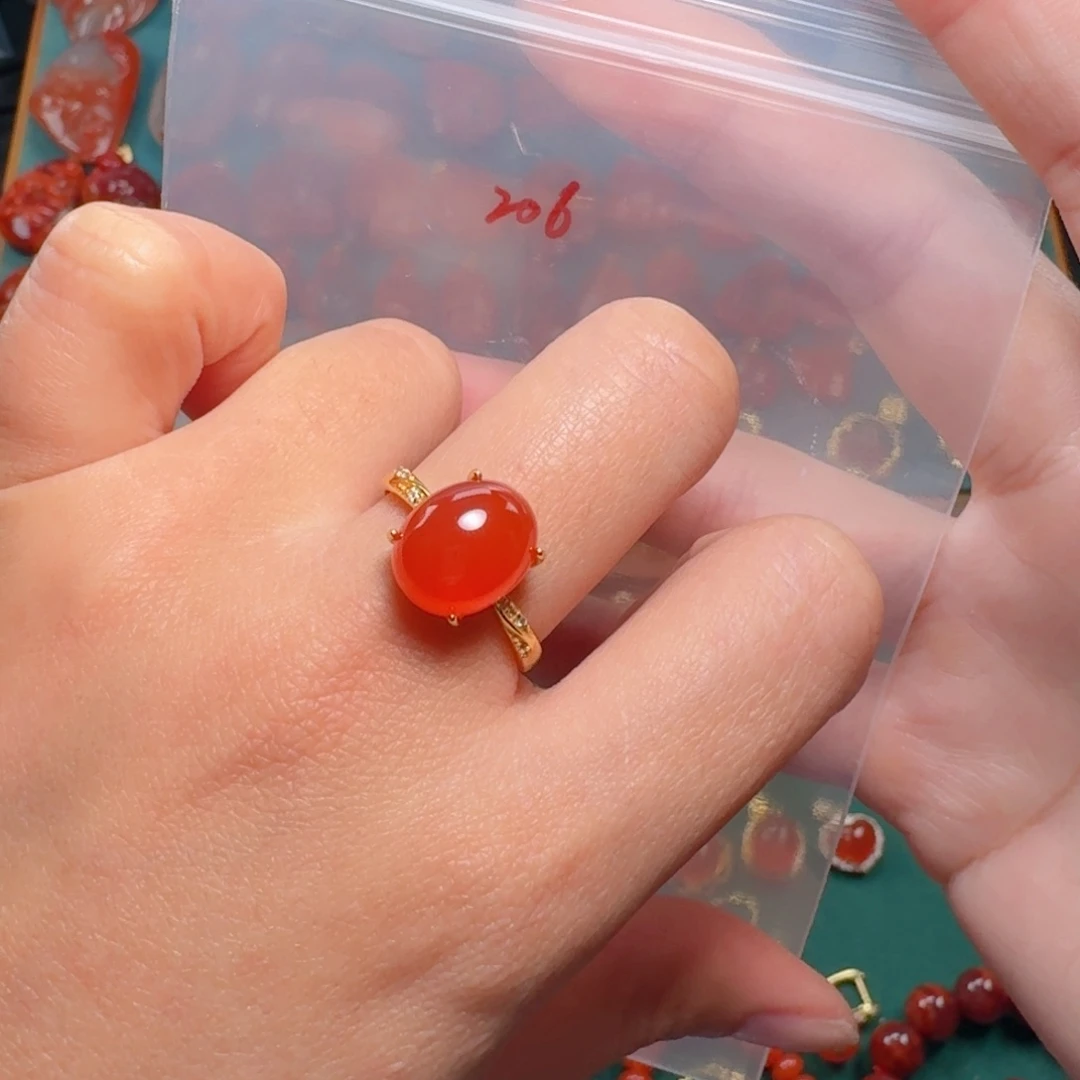 南红玛瑙南红银S925镶嵌