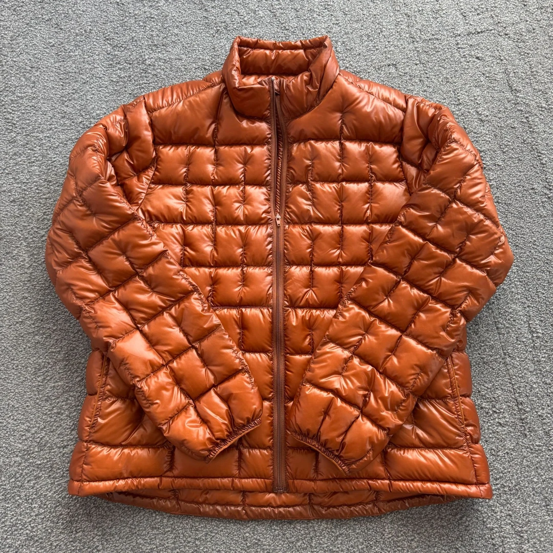 'nova' 90白鸭绒轻量10D极光防绒蝉翼格子暗格纹小竖领多色羽绒服