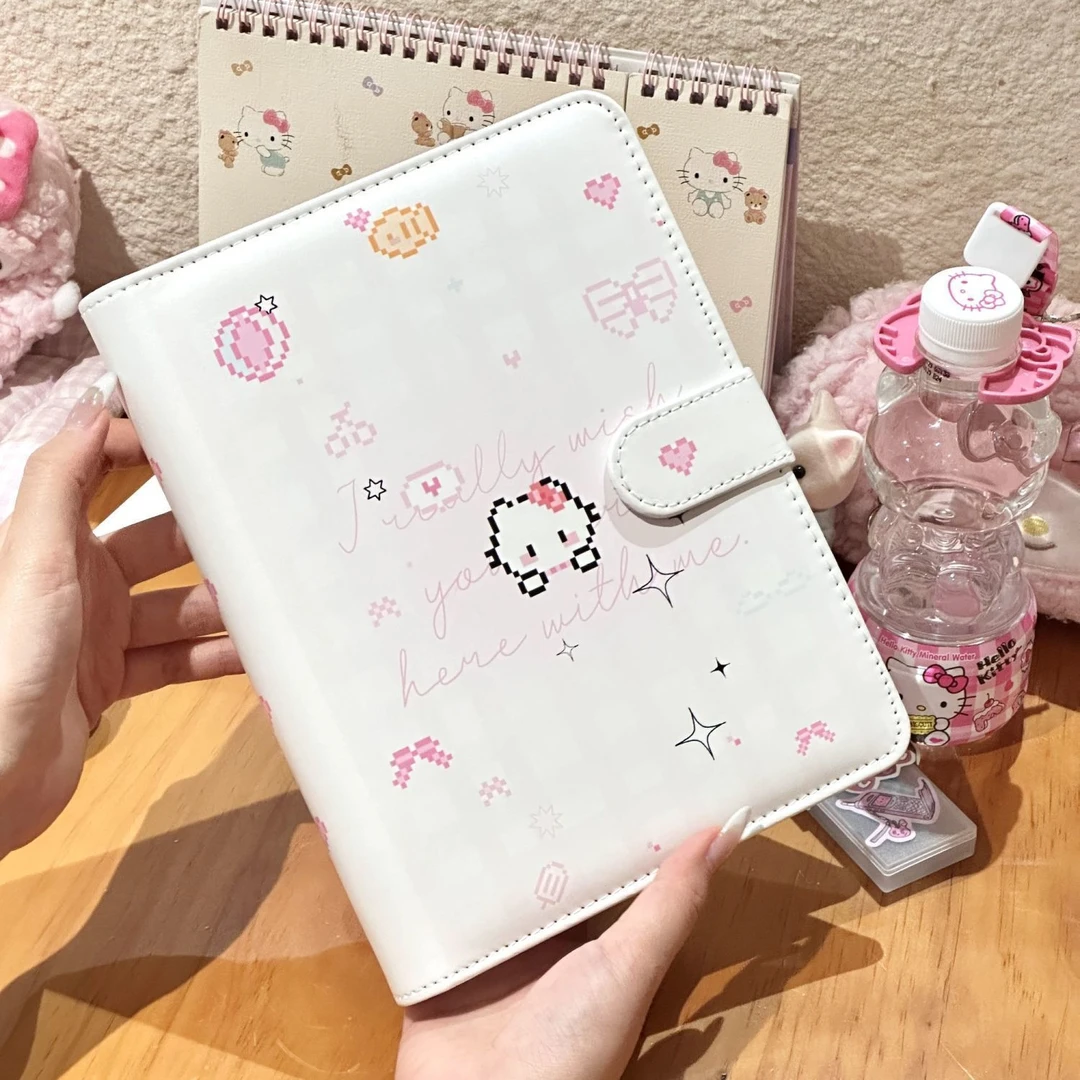 ins可爱像素小猫四宫格a5皮质少女心拍立得照片小卡收藏收纳卡册