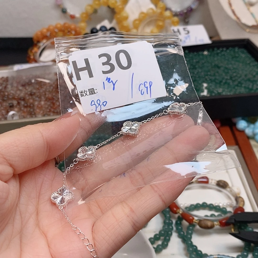 水晶珠宝半成品银S925镶嵌H30